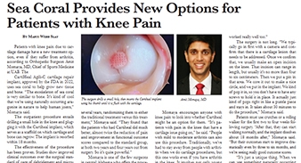 Sea Coral Provides New Options for Patients with Knee Pain